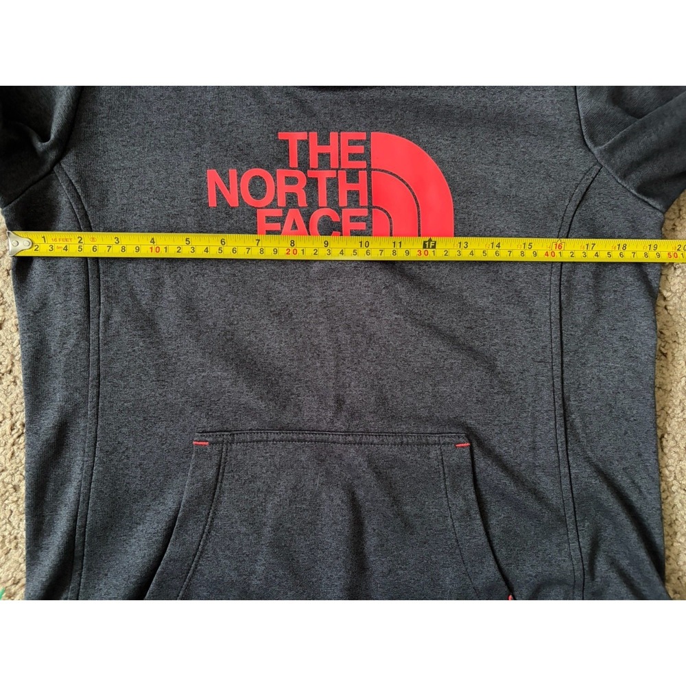 The North Face Long Sleeve Hoodie Sweatshirt Black Pink Logo Women's Large JBHS - Picture 5 of 9